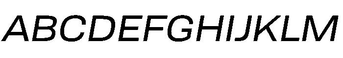 Tofino WideRegularItalic Instance Font UPPERCASE