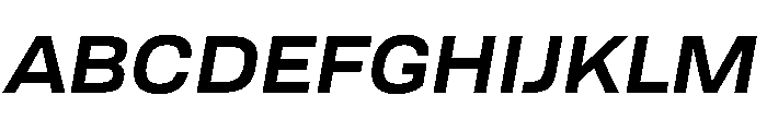 Tofino WideSemiboldItalic Instance Font UPPERCASE