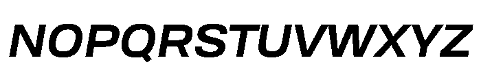 Tofino WideSemiboldItalic Instance Font UPPERCASE