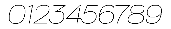 Tofino WideThinItalic Instance Font OTHER CHARS