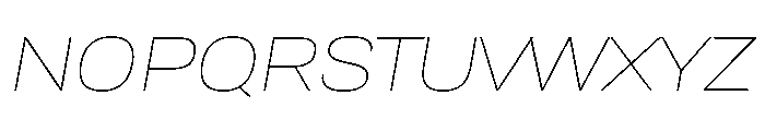 Tofino WideThinItalic Instance Font UPPERCASE