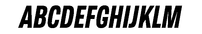 TofinoCond BoldItalicPersonal Font UPPERCASE