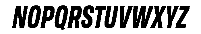 TofinoCond BoldItalicPersonal Font UPPERCASE