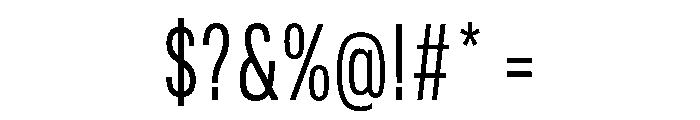 TofinoCond Book Font OTHER CHARS