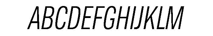TofinoCond BookItalicPersonal Font UPPERCASE
