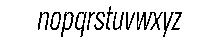 TofinoCond BookItalicPersonal Font LOWERCASE
