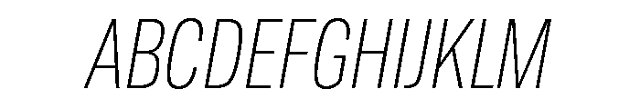 TofinoCond LightItalicPersonal Font UPPERCASE