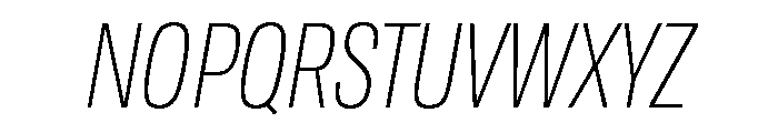 TofinoCond LightItalicPersonal Font UPPERCASE