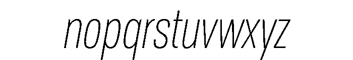 TofinoCond LightItalicPersonal Font LOWERCASE