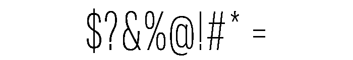 TofinoCond LightPersonal Font OTHER CHARS