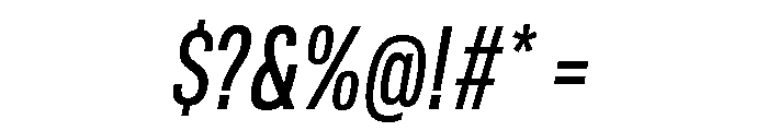 TofinoCond RegularItalicPersonal Font OTHER CHARS
