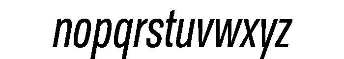 TofinoCond RegularItalicPersonal Font LOWERCASE