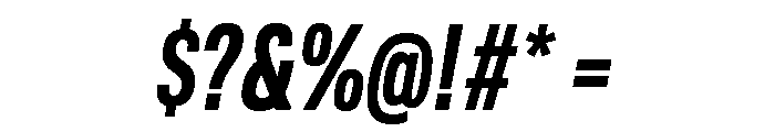 TofinoCond SemiboldItalicPersonal Font OTHER CHARS