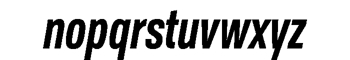 TofinoCond SemiboldItalicPersonal Font LOWERCASE