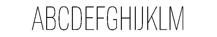 TofinoCond Thin Font UPPERCASE