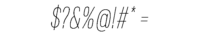 TofinoCond ThinItalicPersonal Font OTHER CHARS