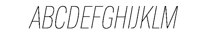 TofinoCond ThinItalicPersonal Font UPPERCASE
