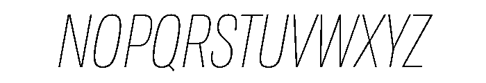 TofinoCond ThinItalicPersonal Font UPPERCASE