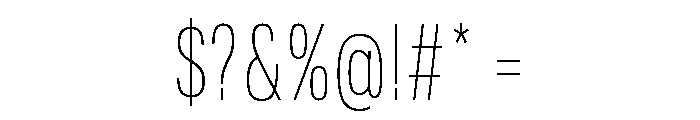 TofinoCond ThinPersonal Font OTHER CHARS