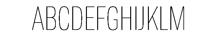 TofinoCond ThinPersonal Font UPPERCASE