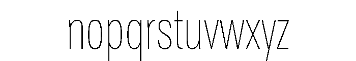 TofinoCond Thin Font LOWERCASE