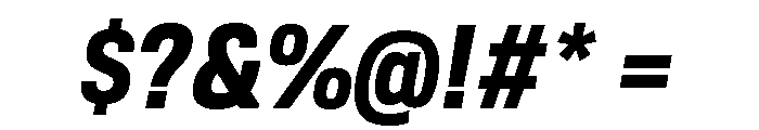 TofinoNarrow BlackItalicPersonal Font OTHER CHARS