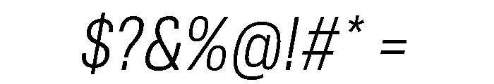 TofinoNarrow BookItalicPersonal Font OTHER CHARS