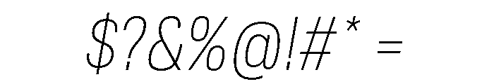 TofinoNarrow LightItalicPersonal Font OTHER CHARS