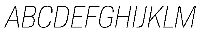 TofinoNarrow LightItalicPersonal Font UPPERCASE