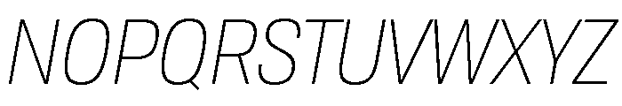 TofinoNarrow LightItalicPersonal Font UPPERCASE