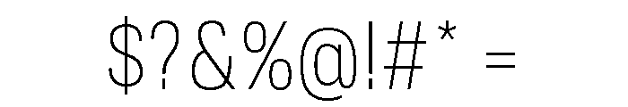 TofinoNarrow LightPersonal Font OTHER CHARS
