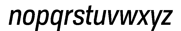 TofinoNarrow MediumItalicPersonal Font LOWERCASE