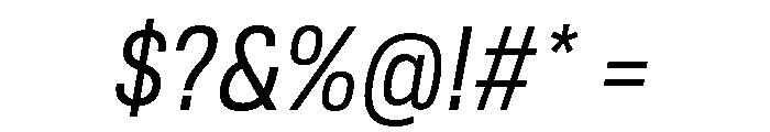 TofinoNarrow RegularItalicPersonal Font OTHER CHARS