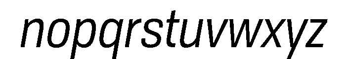 TofinoNarrow RegularItalicPersonal Font LOWERCASE