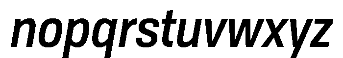 TofinoNarrow SemiboldItalicPersonal Font LOWERCASE