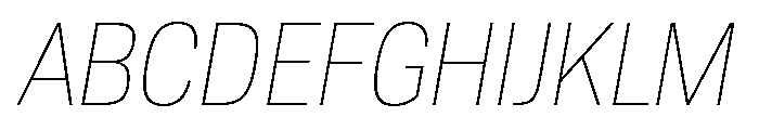 TofinoNarrow ThinItalicPersonal Font UPPERCASE
