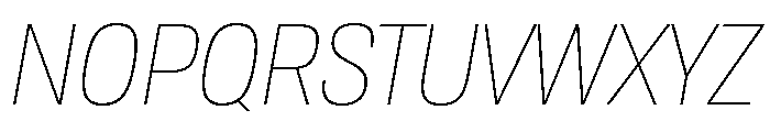TofinoNarrow ThinItalicPersonal Font UPPERCASE