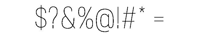 TofinoNarrow ThinPersonal Font OTHER CHARS