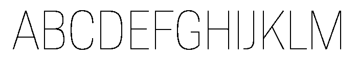TofinoNarrow ThinPersonal Font UPPERCASE