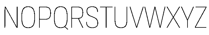 TofinoNarrow ThinPersonal Font UPPERCASE