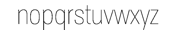 TofinoNarrow ThinPersonal Font LOWERCASE