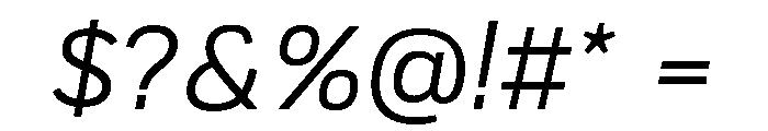 TofinoText LightItalicPersonal Font OTHER CHARS