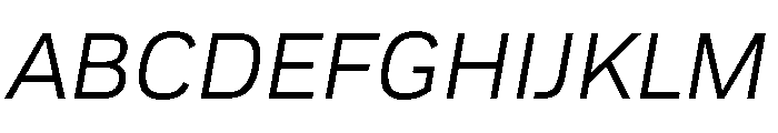 TofinoText LightItalicPersonal Font UPPERCASE
