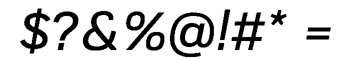 TofinoText RegularItalicPersonal Font OTHER CHARS