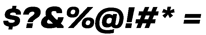 TofinoWide BlackItalicPersonal Font OTHER CHARS