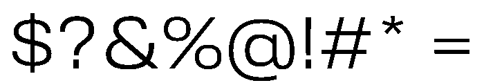 TofinoWide Book Font OTHER CHARS
