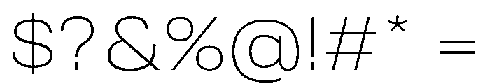 TofinoWide Light Font OTHER CHARS