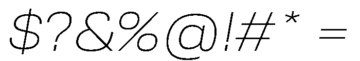 TofinoWide LightItalicPersonal Font OTHER CHARS