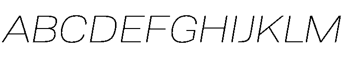 TofinoWide LightItalicPersonal Font UPPERCASE