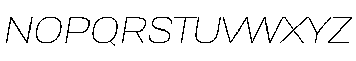 TofinoWide LightItalicPersonal Font UPPERCASE